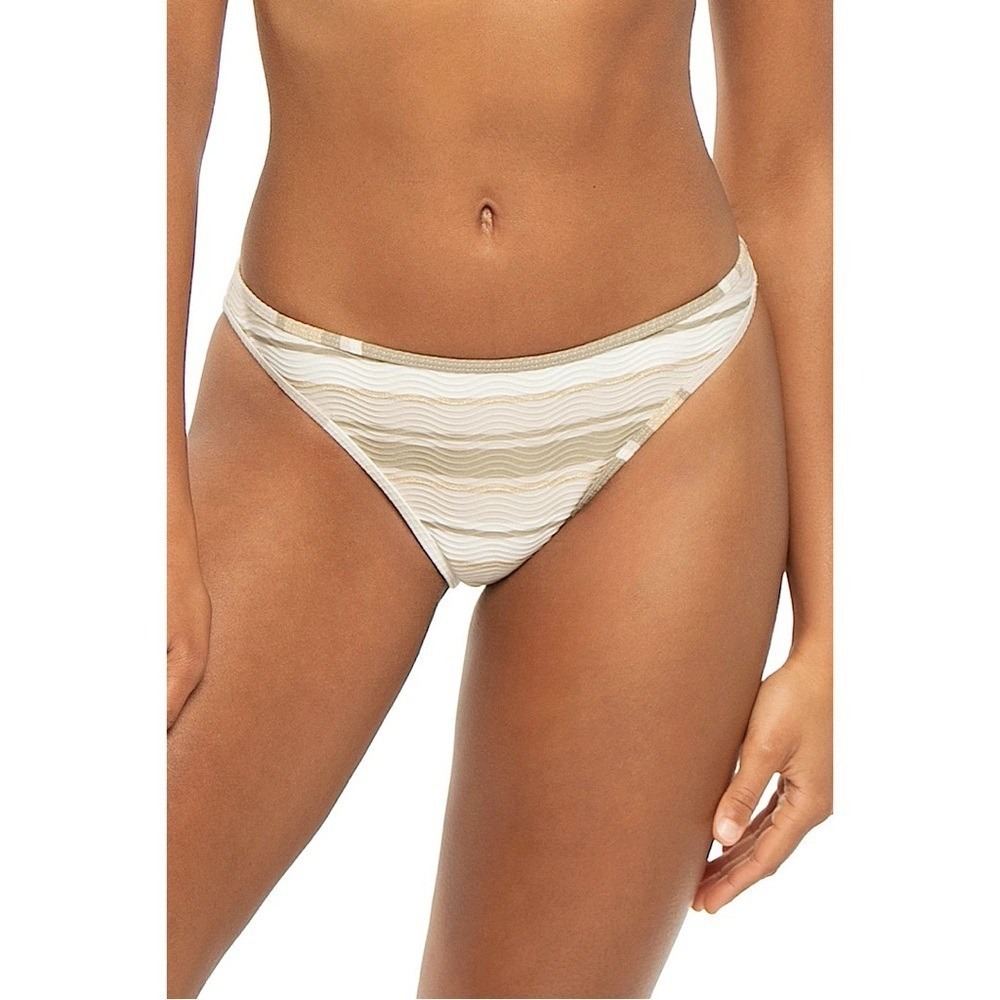 RAMY BROOK Isla Hipster Bikini Bottom sandstone stripe large